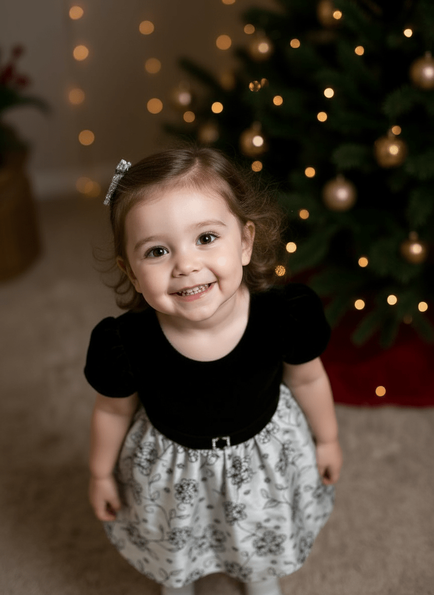 Black and Silver Holiday Dress - Fox Haven Gifts