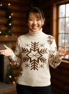 Darling, soft, and filled with holiday spirit! The Snowflakes are textured with soft, faux fur, too 🤎 Size small - Fox Haven Gifts