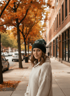 Gorgeous beanie with stunning rose quartz necklace! - Fox Haven Gifts