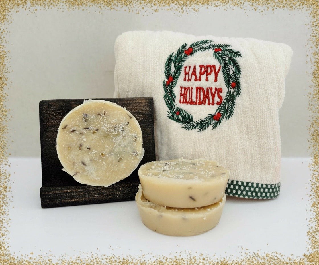 Set of 3 Sugar Scrub bars - Rustic Lavender and Vanilla - Fox Haven Gifts