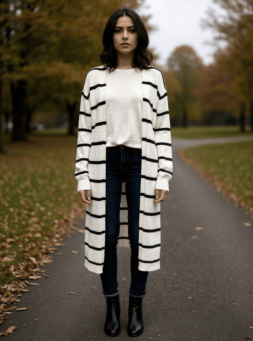 Striped Cardigan - Fox Haven Gifts