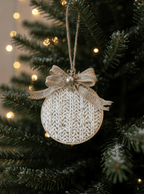White Knit Ornaments - Fox Haven Gifts